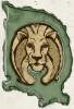 A male lion�s head or a golden lion rampant on a green shield